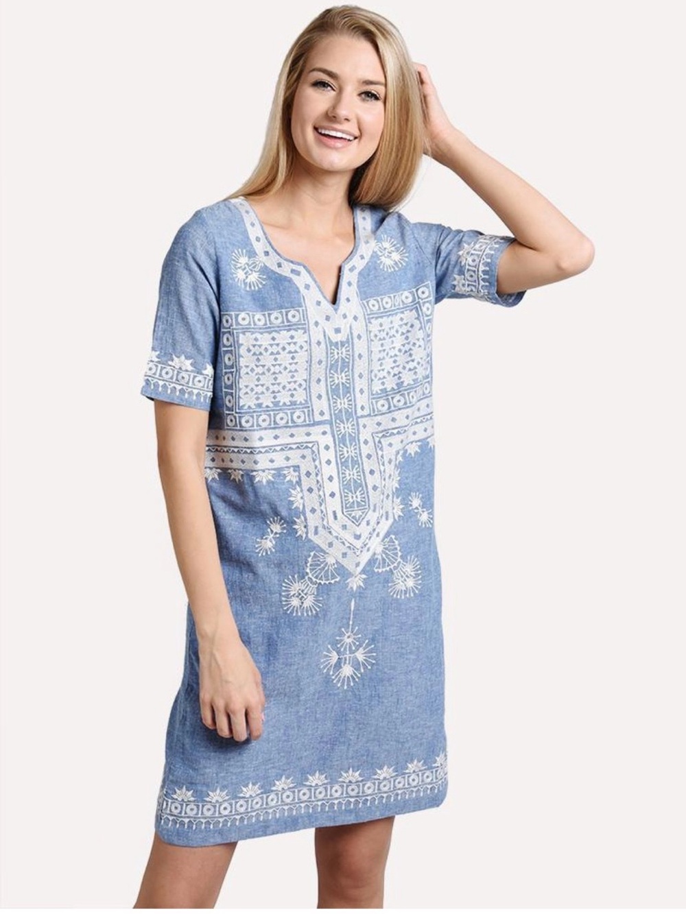 Roberta Roller Rabbit 100% Cotton Solana Tunic Dress size XS